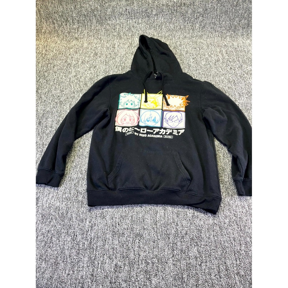 Funimation My Hero Academia Hoodie Mens XL Black Anime Characters Bioworld